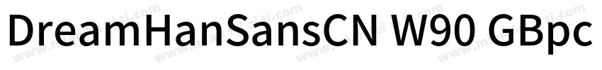 DreamHanSansCN W90 GBpc EUC H字体转换